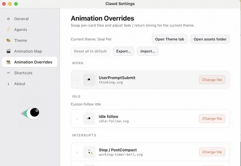 Desktop Pet — Animation Overrides