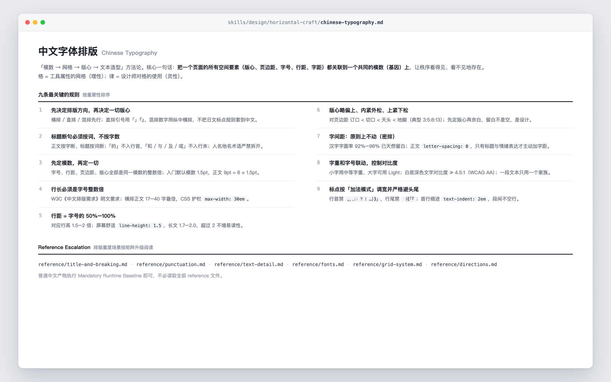 中文排版 chinese-typography 规则